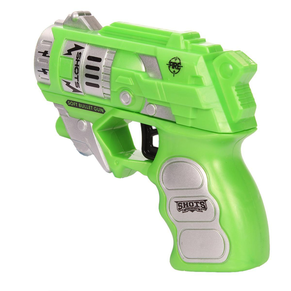 Пистолет с мягк.пулями 17см, блистер HW-508A