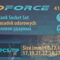 ( 5 K-T ) Набор головок ударных 13пр.,1/2''(10, 12-15, 17, 19, 21, 22, 24, 27, 30, 32мм), на пластиковом держателе ILOforce IF-4139MPB ( 5 K-T )