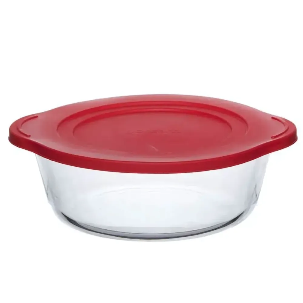 Посуда для свч круглая с пластиковой крышкой 2 л Посуда для свч круглая с пластиковой крышкой 2 л