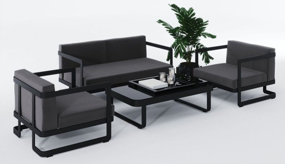 Villino, набор антрацит/антрацит, алюминий