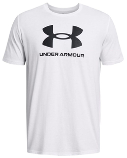 Мужская теннисная футболка Under Armour Men's Logo Short Sleeve - белый