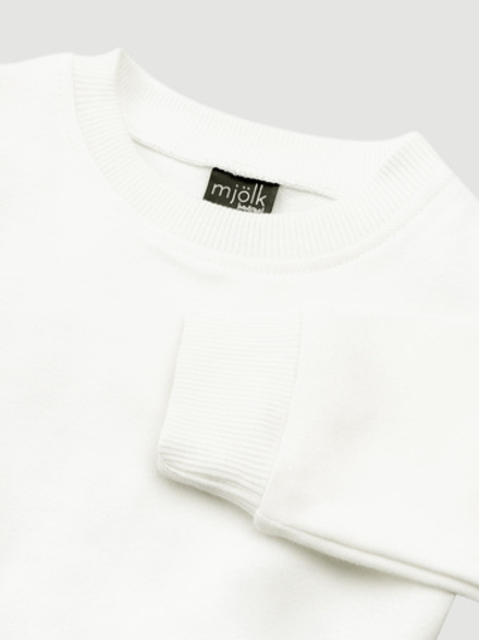 Комплект Mjölk Свитшот Ecru/Легинсы Strawberry