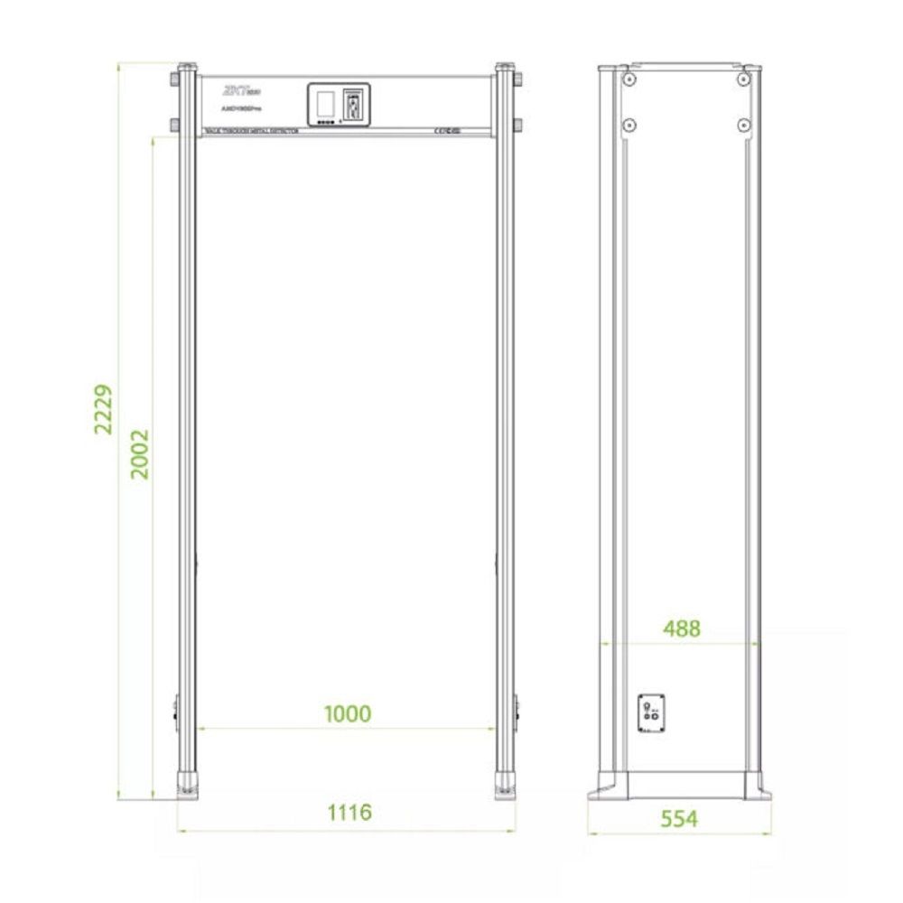 Металлодетектор арочный ZKTeco AMD-1800 PRO(1000мм)