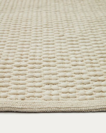 Mascarell Ковер из хлопка и полипропилена белого цвета 200 x 300 см