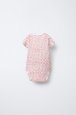 ZARA НАБОР ИЗ 5 БОДИ В СТИЛЕ ПЭЧВОРК, РАЗНОЦВЕТНЫЙ