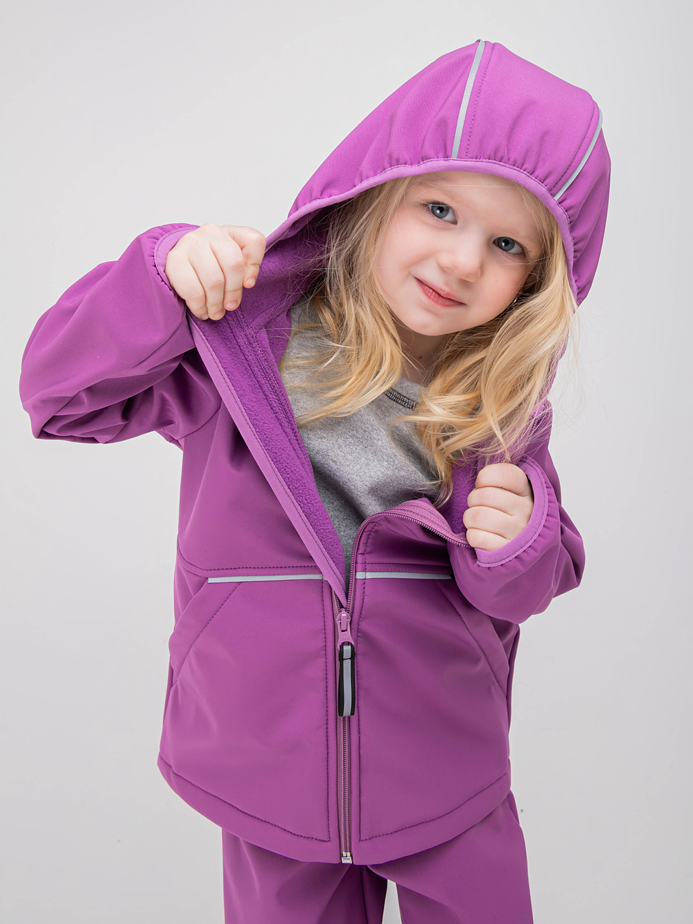 Костюм из софтшелла "Сливовый"