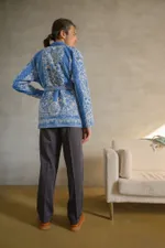 Купить Куртка Soeurs с Карманами на Пуговицах/Antique Buttons Jacket синяя Куртка Soeurs с Карманами на Пуговицах/Antique Buttons Jacket синяя