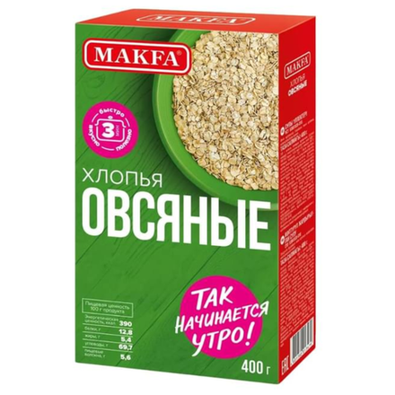 Хлопья Makfa овсяные 400 гр