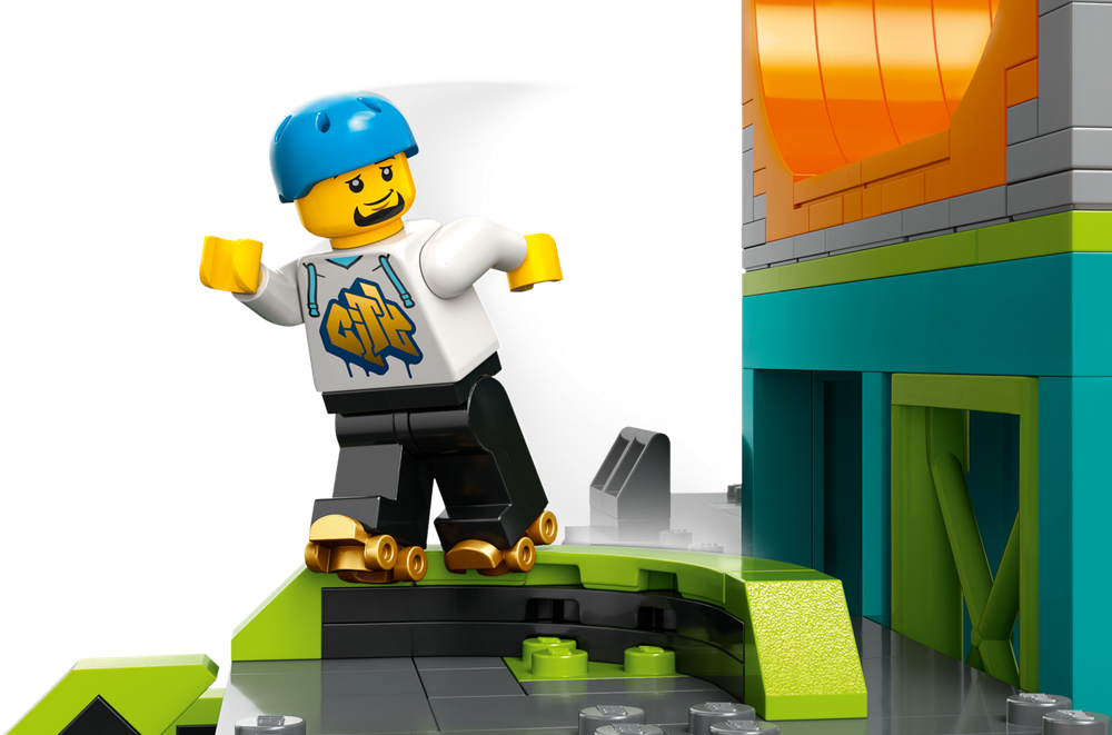 Конструктор лего сити Городской скейт-парк 60364 | LEGO City Street Skate Park | модульный скейт-парк 454 детали | 6+