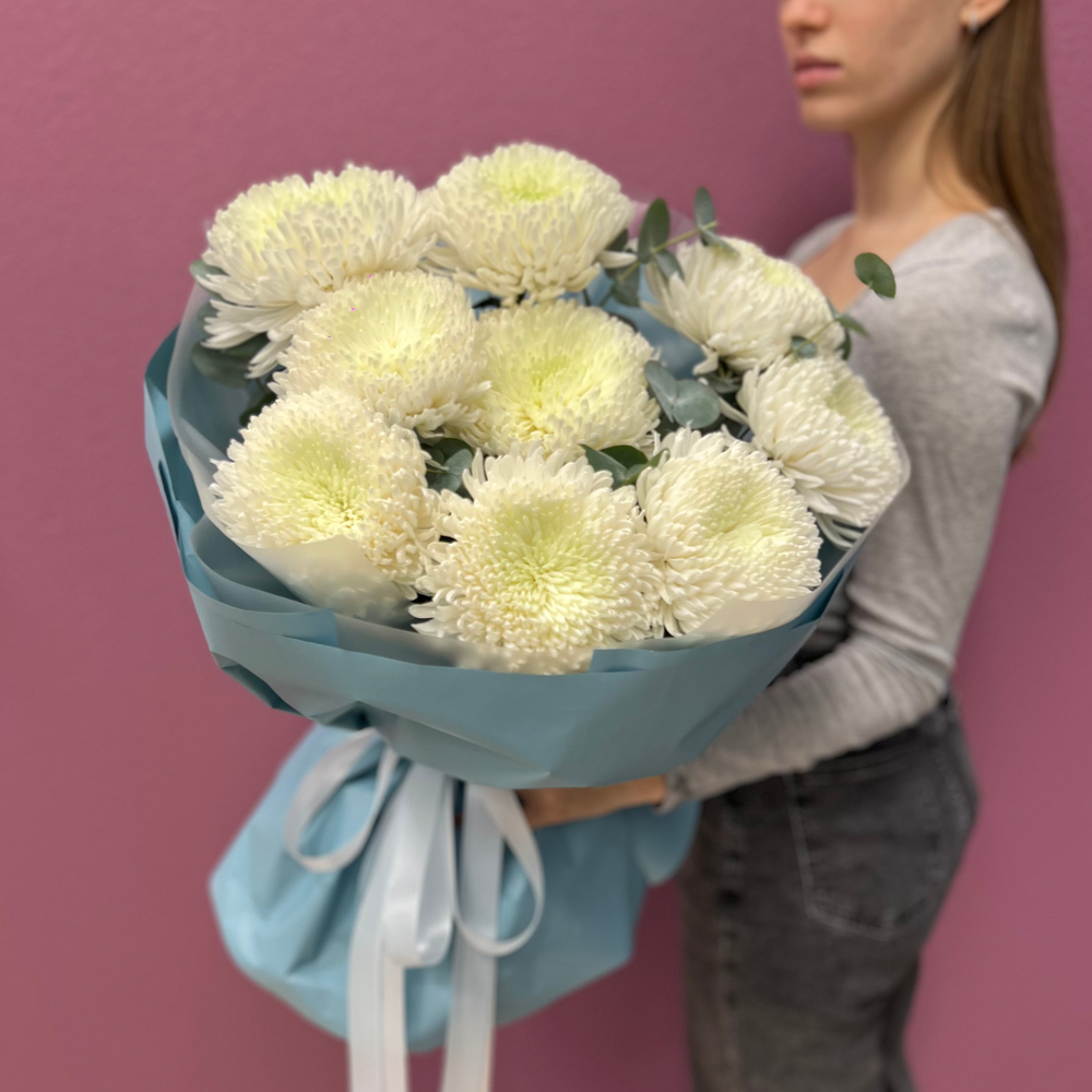 Букет из одноголовых хризантем #8