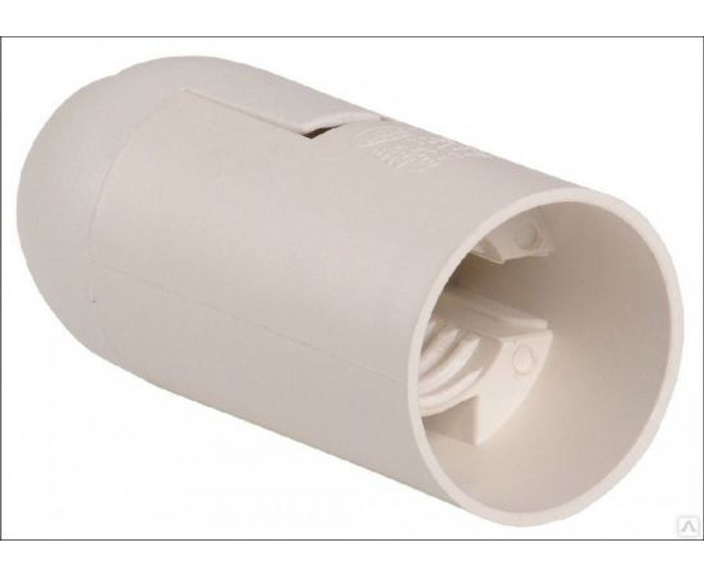 Патрон E14 термостойкий пластик подвесной, белый, 2А 250В, комплект - 2шт