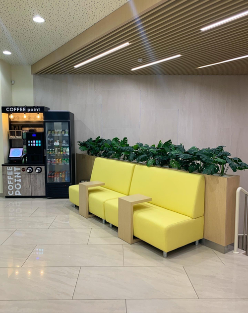 Озеленение искусственными растениями центрального офиса "Центр-Инвест Банка" г.Ростов