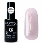 GRATTOL База камуфлирующая Glitter No Hema №14, 9мл