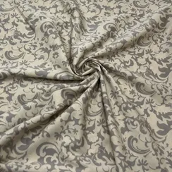 Микрофибра кремовый принт с блеском, Австрия