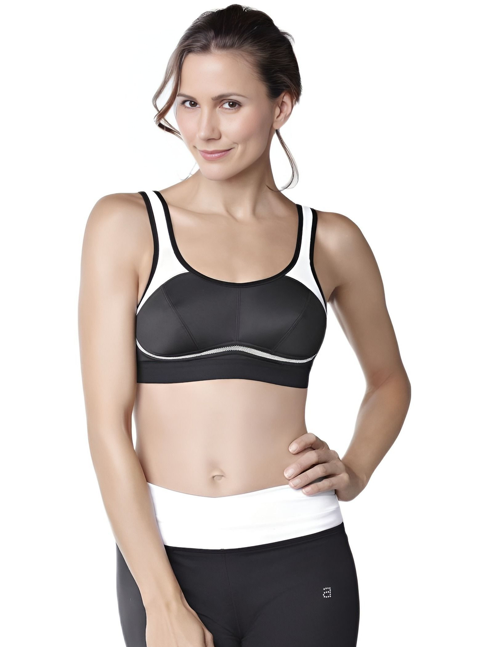 Спортивный бюстгальтер Jenifer Active 90D черно-белый