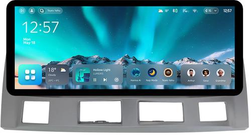 Магнитола для Toyota Estima 3 2006-2019 (без JBL) - Teyes CC4 монитор 12.3" 2K QLED + рамка LUX, Android 14, Быстрейшая, Snapdragon 680, DSP, CarPlay, 4G SIM-слот