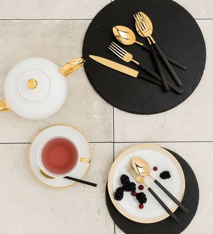 Набор столовых приборов VINTAGE BLACK GOLD TOP 119Набор Herdmar One Size Золотистый