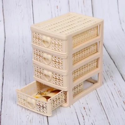 Комод малый «ПАЛЕРМО», цвет бежевый, 4 отделения, 13*9*15см