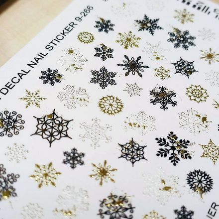 BPW.Style Слайдер-дизайн Sparkle Микс с золотыми снежинками, 266