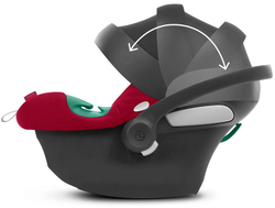 Коляска Cybex Balios S Lux TPE complete Aton B2 Dynamic Red 3 в 1 Chocolate Brown с дождевиками