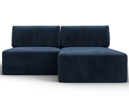 Диван угловой модульный Лига-060 НПБ угол универсальный, TOWER 13 синий, Велюр, 129495
