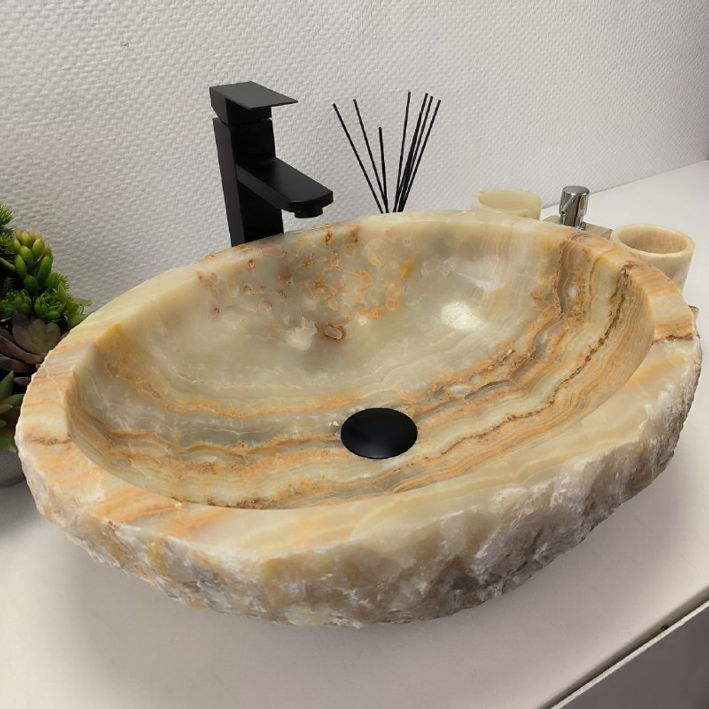 Раковина из оникса Erozy Green EO-62598 52*40*16 0097