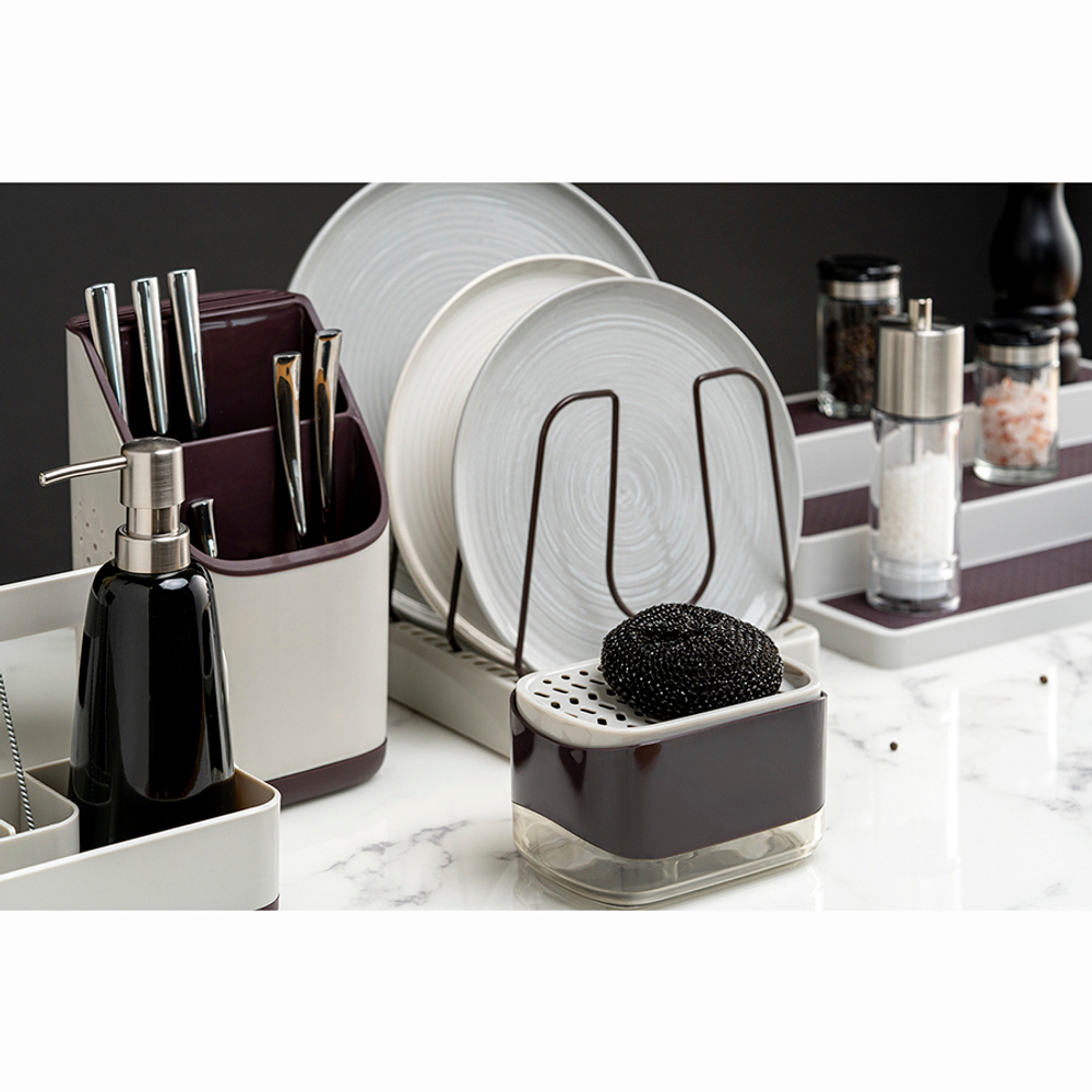 Органайзер для кухонных принадлежностей ronja, 23х13 см, светло-серый/темно-сливовый