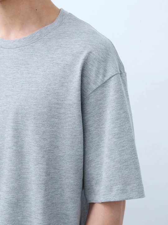Футболка оверсайз (серый-меланж) 230 г