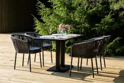"Каффе Дабл" обеденная группа на 4 персоны, цвет "серый гранит"