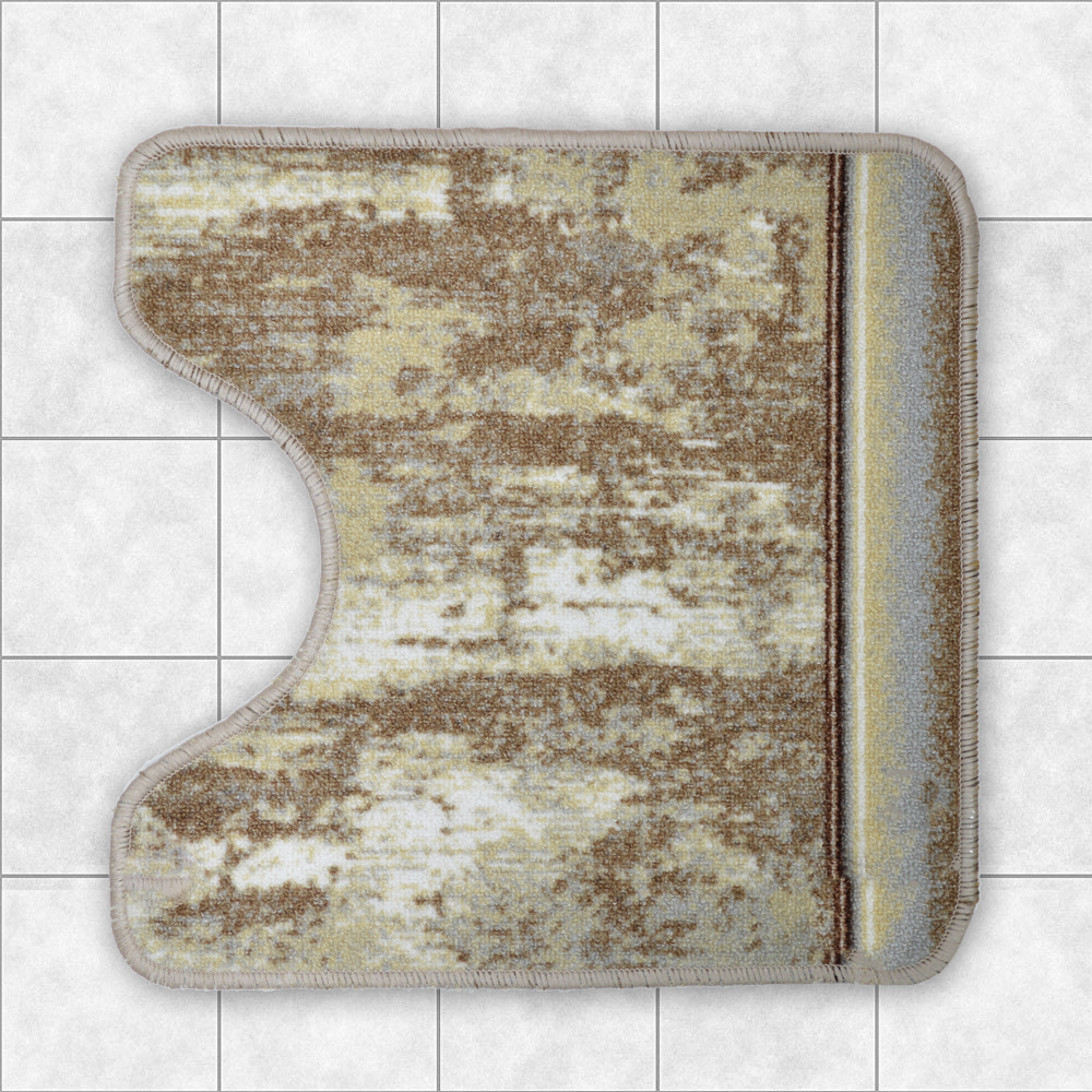 Коврик 50*50см Люксор Люкс Принт с вырезом (бежевый в ассортименте)