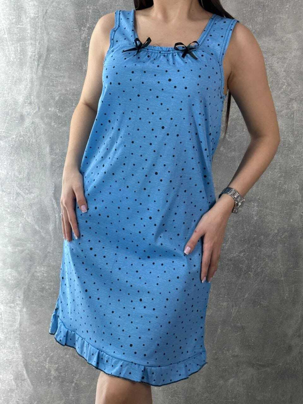 Сорочка молодежка х/б на бретели 6983