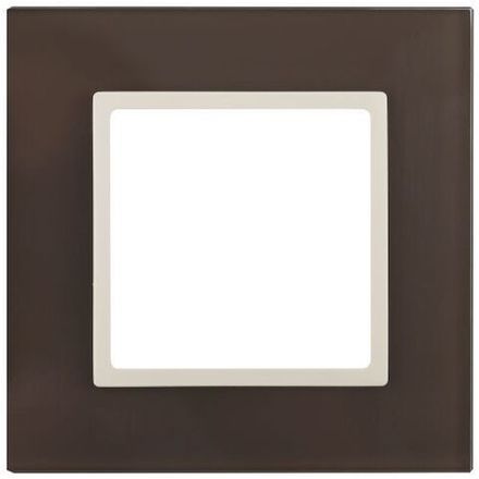 Рамка 1-м 14-5101-31 стекло Elegance мокко+сл. кость ЭРА Б0034485