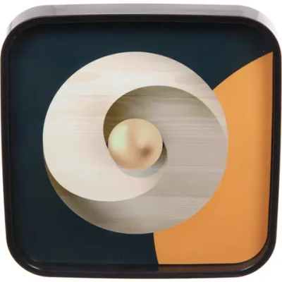 Часы настенные + пано 2шт «HOME STYLE» Абстракция, черный корпус