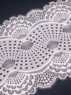 03-167 ОПТ Кружево эластичное 22 см, розовый айвори