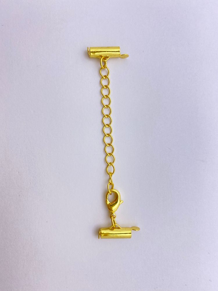 Концевики с цепочкой-удлинителем 15 мм (Золото)