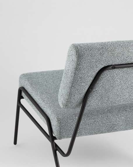 Кресло Теллинг шенилл серо-синий