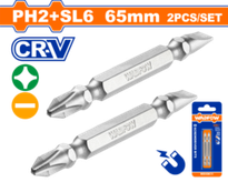 Бита 2 шт PH2+SL6x65 мм (150/300) WADFOW WSV0K11