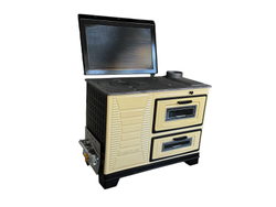 Печь отопительно-варочная Hosseven 4007 KOVALI Беж. (с двумя духовками  c газовой горелкой )