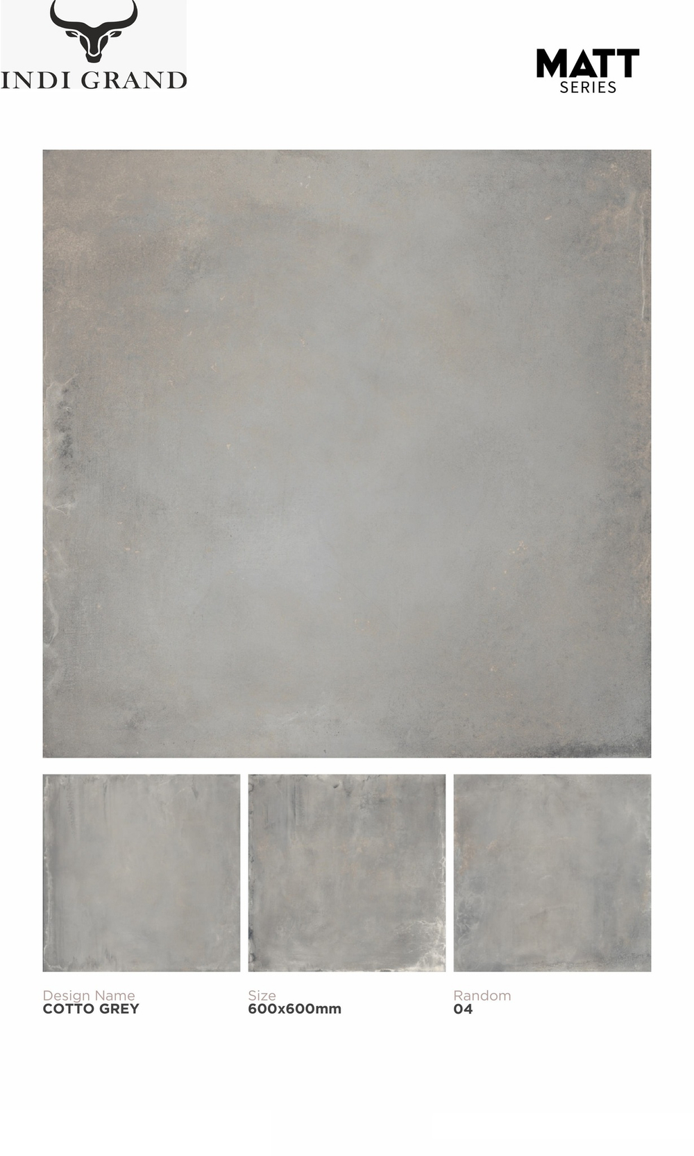 Керамогранит matt 60х60 cotto grey