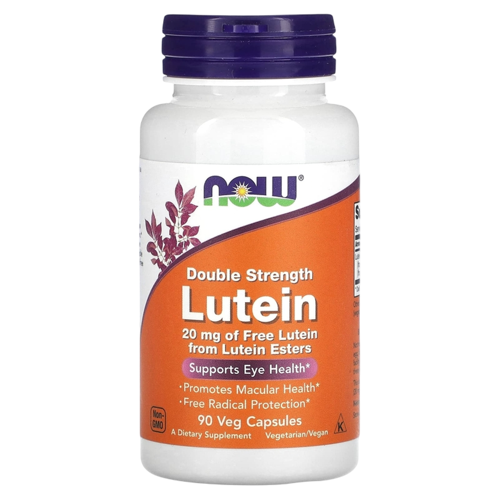 Now Foods Lutein Double Strength 20 mg 90 Veg Capsules , Лютеин