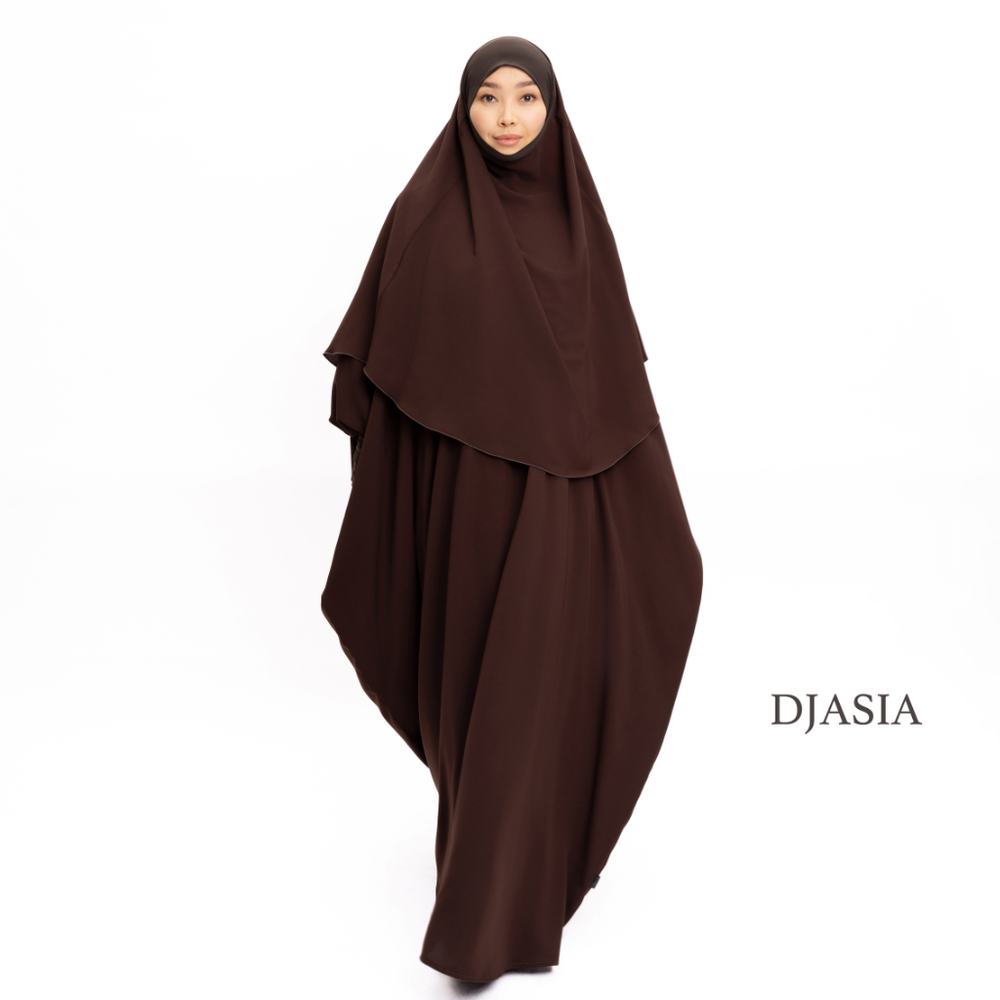 КОМПЛЕКТ: ХИМАР И АБАЯ ИЗ МЕДИНСКОГО ШЕЛКА One size