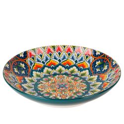 Тарелка "Arabesque" (зеленый) 21*21*4,5см (min6) (транспортная упаковка)