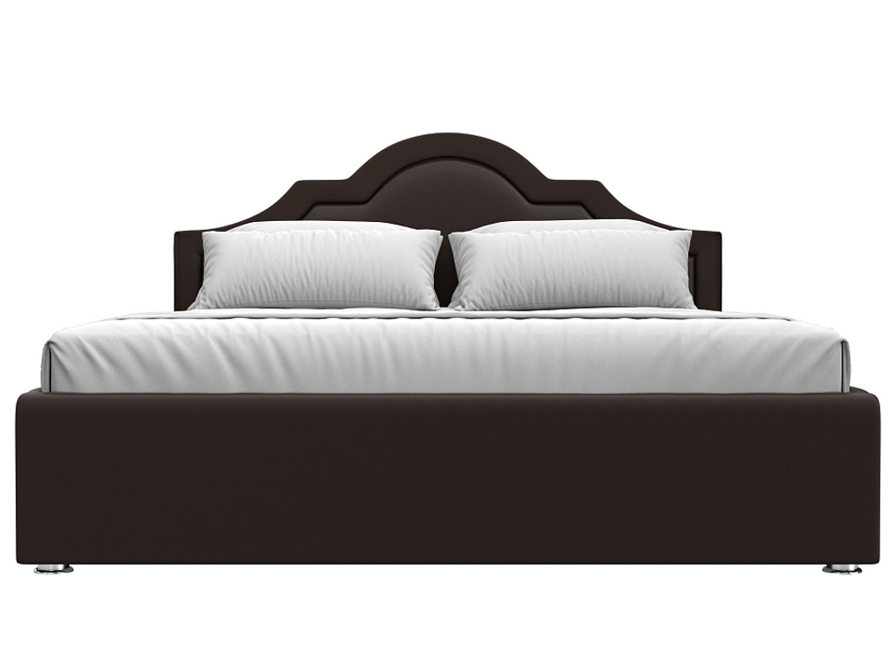 Кровать интерьерная Афина 160, Коричневый, Экокожа, 28509