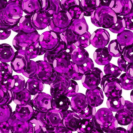 Пайетки "Zlatka",  6 мм 10 г, цв.14 малиновый