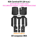 комплект ева ковриков в салон авто для kia carnival iv 20-н.в. от supervip