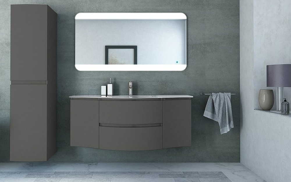 Тумба под раковину Cezares Vague 69 54905 подвесная Grigio talpa opaco