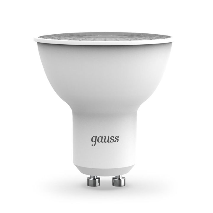 Лампа светодиодная Gauss GU10 7W 3000K матовая 101506107
