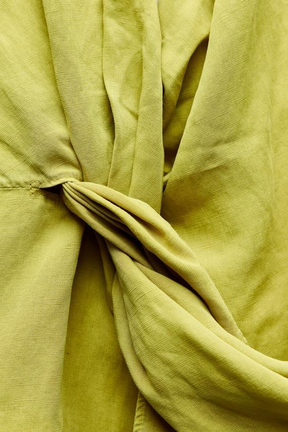 ZARA ТОП НА ЗАПÁХЕ С ГОРЛОВИНОЙ ХАЛТЕР — ZW COLLECTION, ЛАЙМОВЫЙ