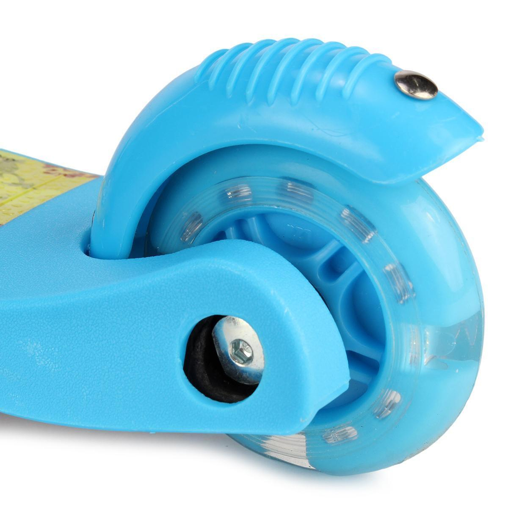 Самокат 3х кол. красный, 55см, макс.высота ручки 62см. колеса PU свет, макс.вес 45кг.