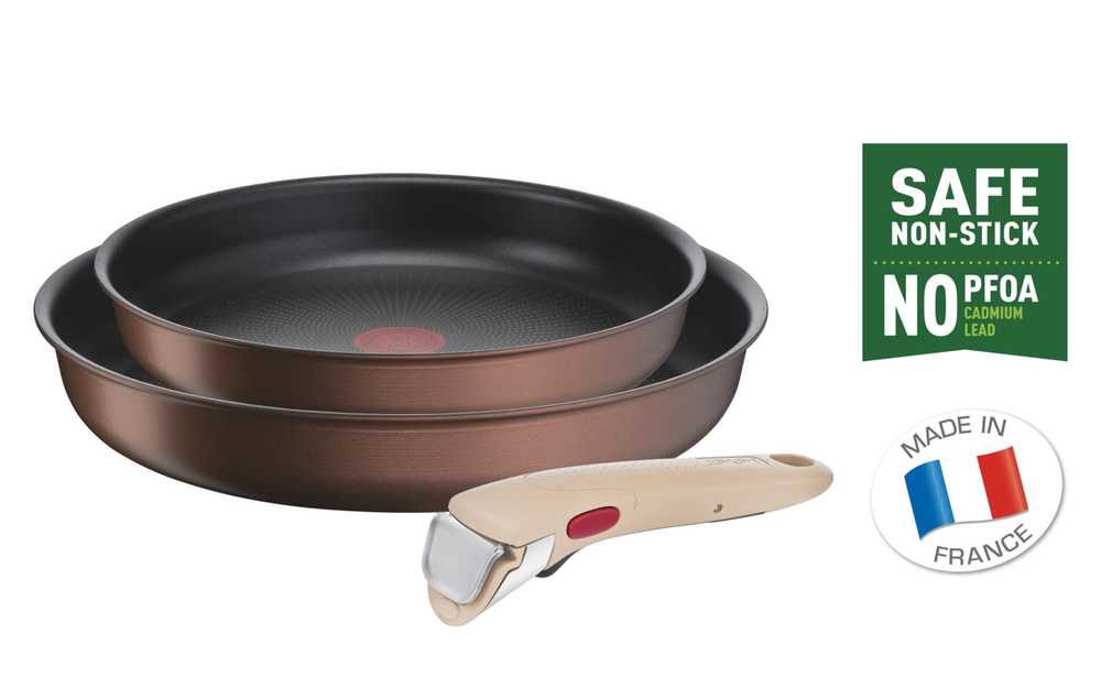 Набор посуды со съемной ручкой Tefal Ingenio Eco Respect 3 предмета 24/28 см L7609053